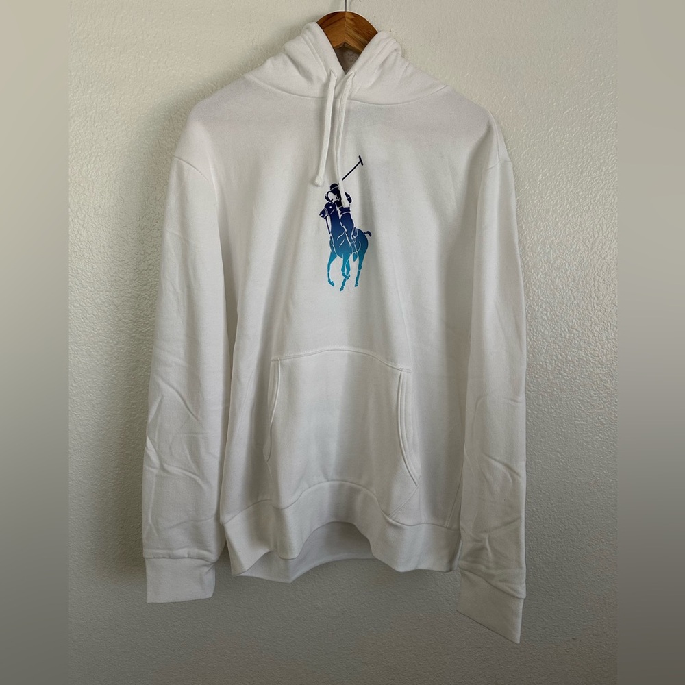 Polo Ralph Lauren Big Pony Logo Fleece Hoodie PWing Alpine Sport Men Size Large